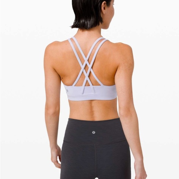 Lululemon Energy Bra Medium Support B/C Cup Serene Blue Size 12 - Picture 3 of 9